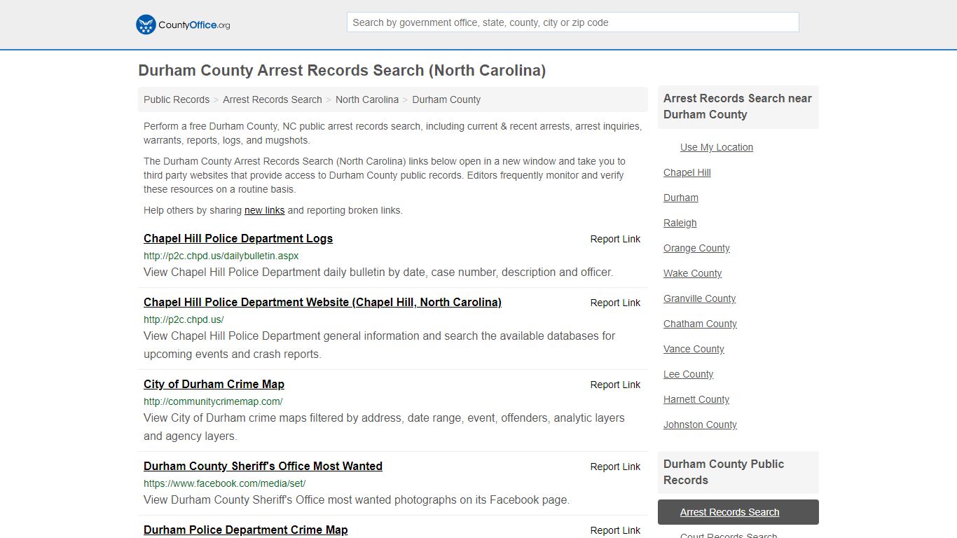 Arrest Records Search - Durham County, NC (Arrests & Mugshots)
